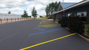 parking lot striping for a restaurant